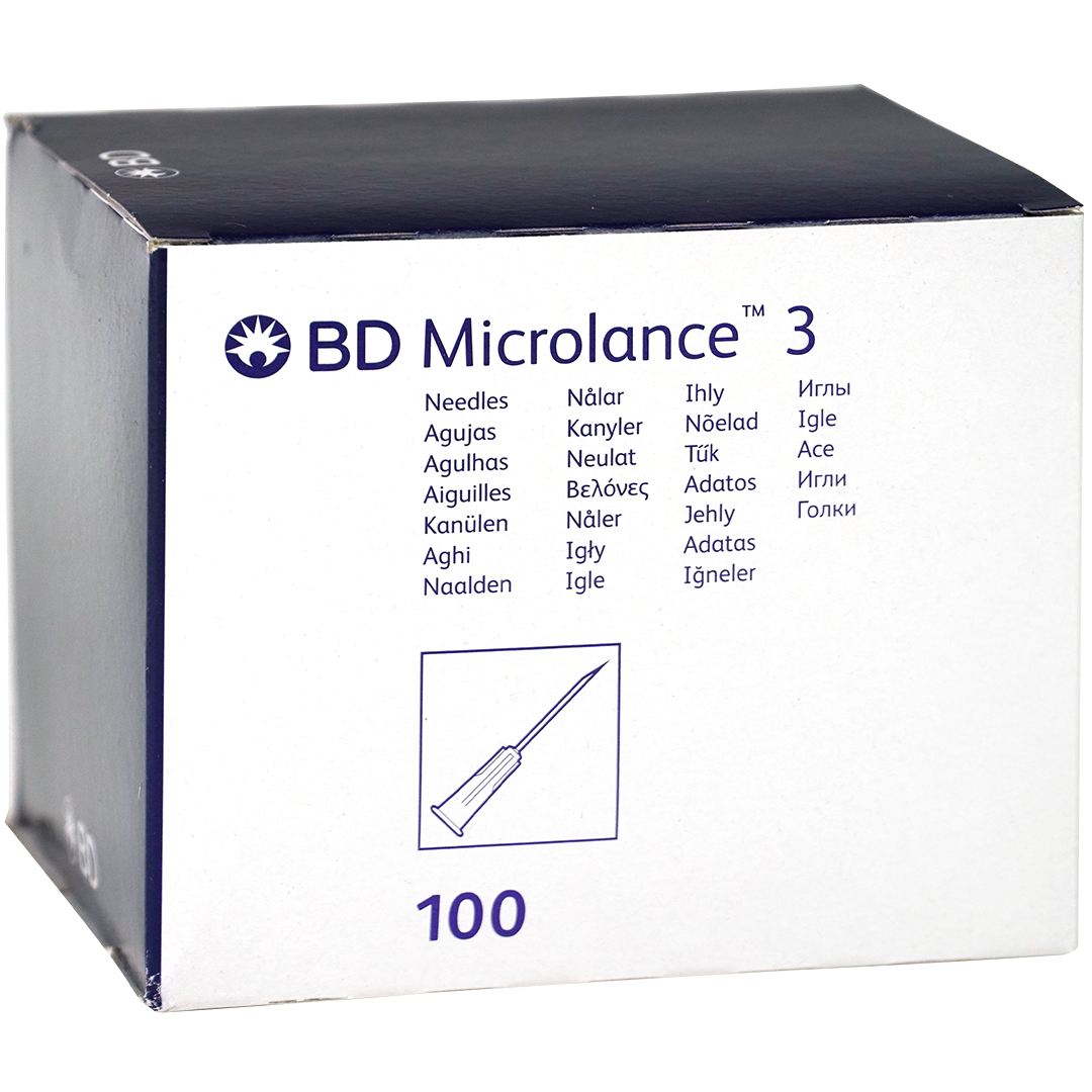BD Microlance 3 injectienaalden, 23G x 1", 0,6x25mm, blauw (100)