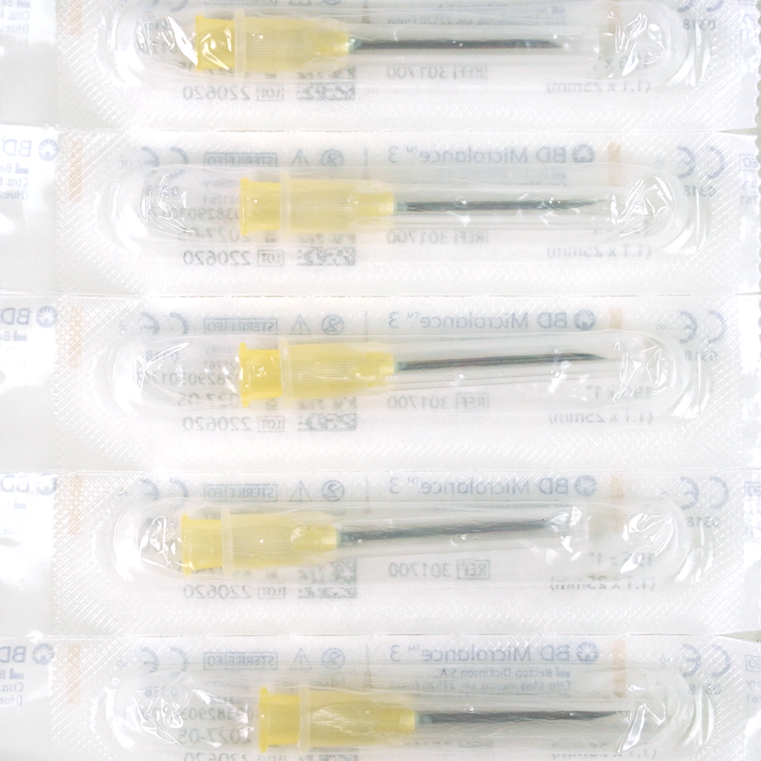 BD Microlance 3 injectienaalden, 19G x 1″, 1.1mm x 25mm, ivoor (100)