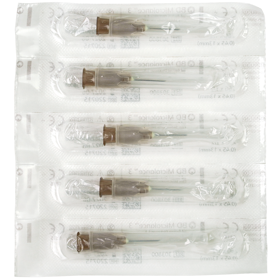 BD Microlance 3 injectienaalden, 26G x 1/2″, 0.45mm x 13mm, bruin (100)