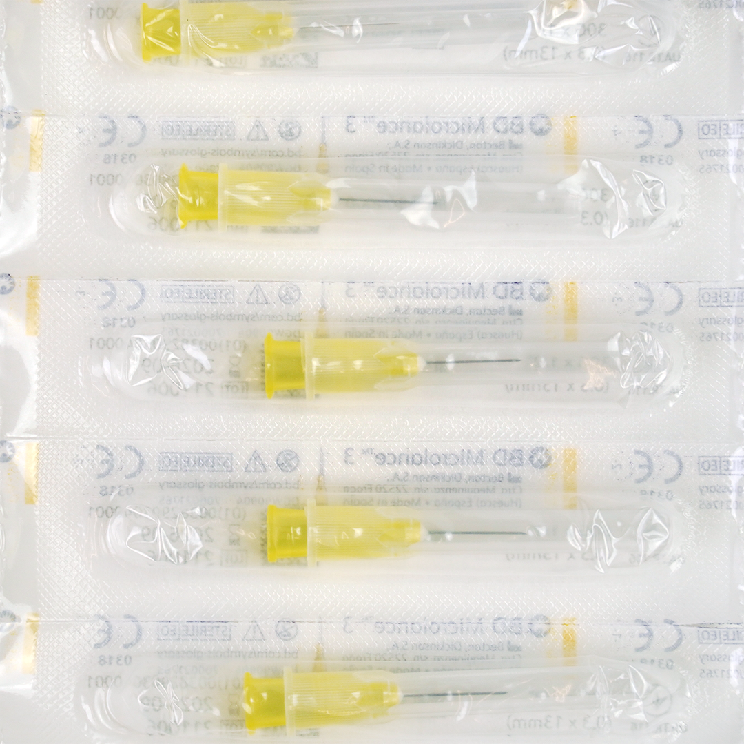 BD Microlance 3 injectienaalden, 30G x ½”, 0.3mm x 13mm, geel (100)
