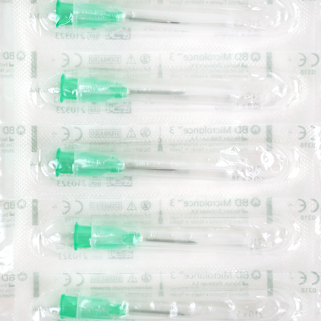 BD Microlance 3 injectienaalden, 21G x 5/8″, 0.8mm x 16mm, groen (100)
