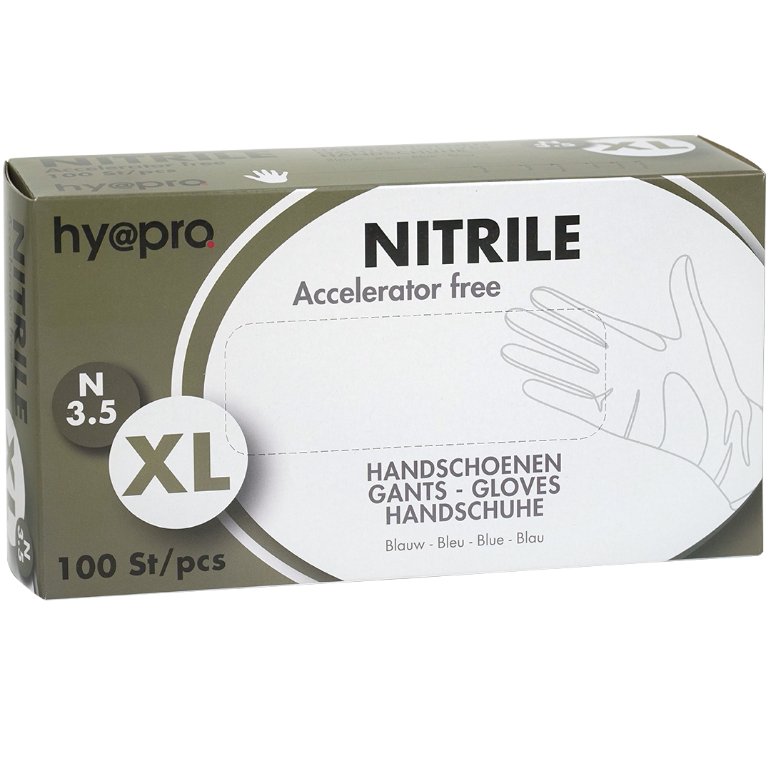 Hy@pro N3.5 nitril handschoenen, XL, blauw (100)