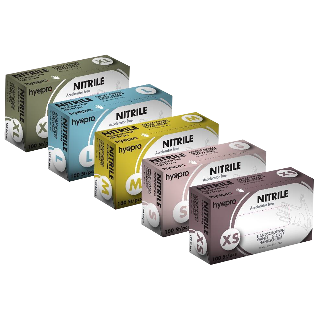 Hy@pro N3.5 nitril handschoenen, XS, blauw (100)
