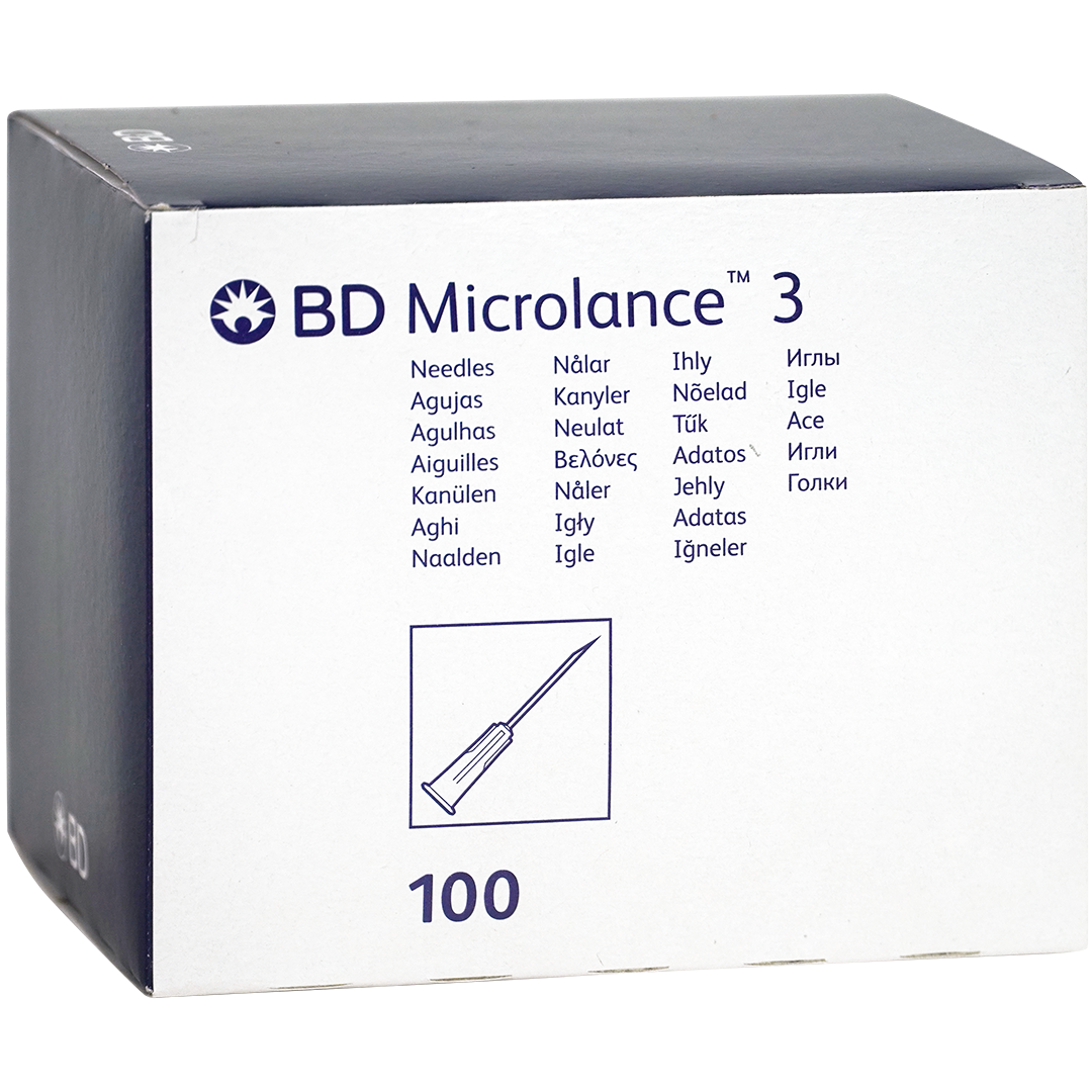 BD Microlance 3 injectienaalden, 25G x 5/8″, 0.5mm x 16mm, oranje (100)