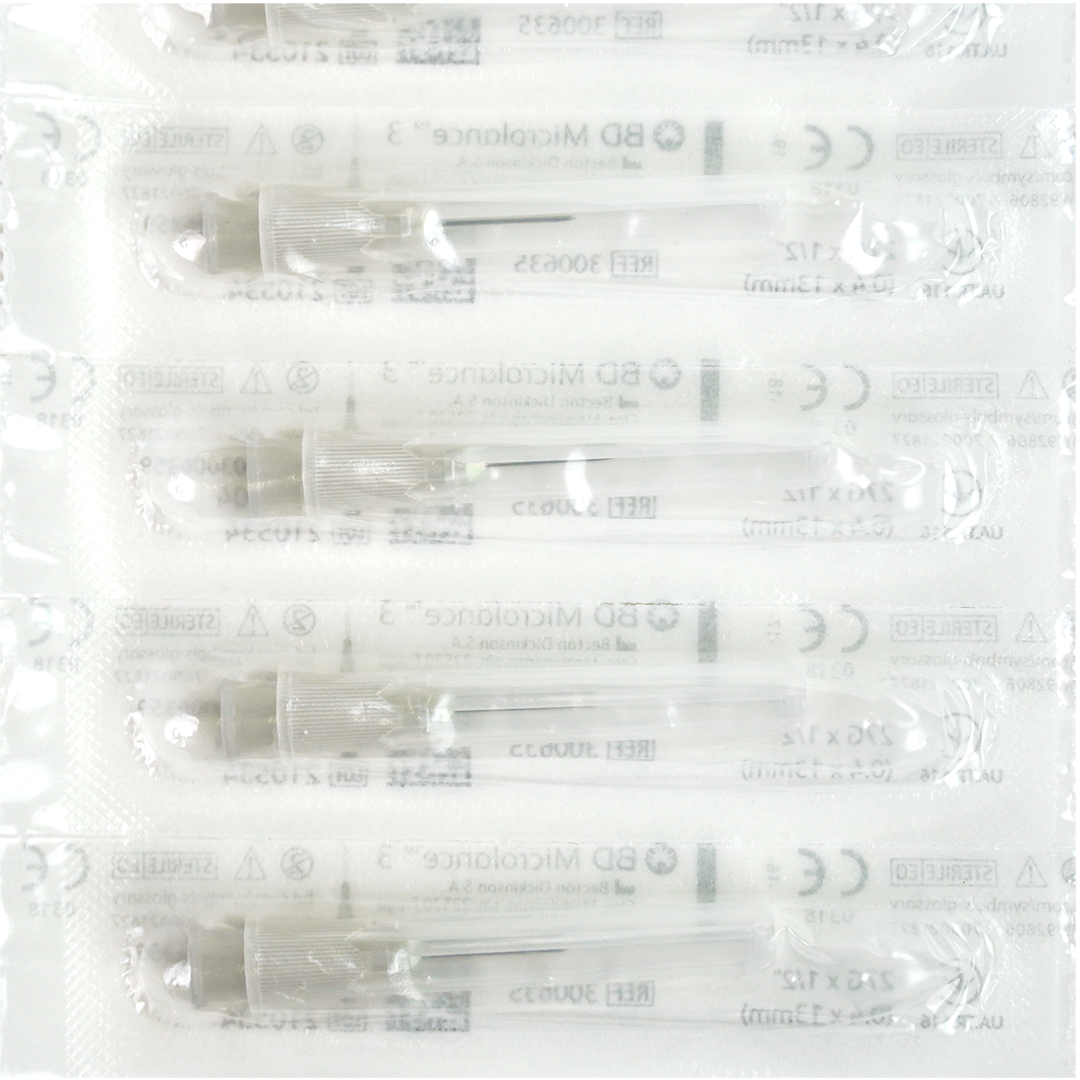 BD Microlance 3 injectienaalden, 27G x 1/2″, 0.4mm x 13mm, grijs (100)