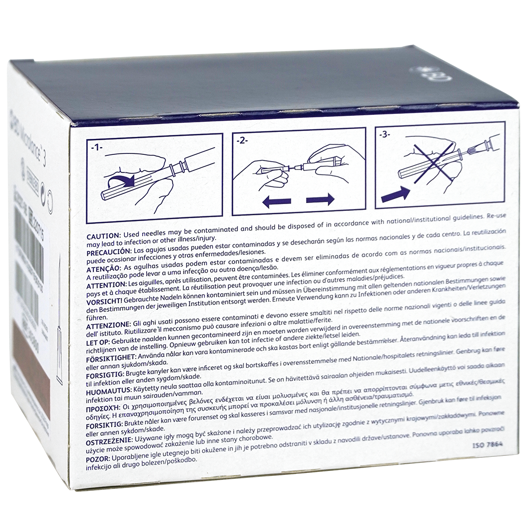 BD Microlance 3 injectienaalden, 26G x 1/2″, 0.45mm x 13mm, bruin (100)