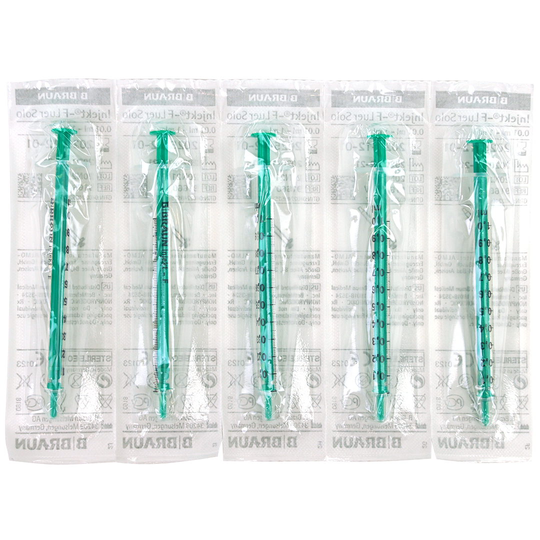 B Braun Inject-F Luer Solo Injectiespuiten, 1ml, 2-delig (100)