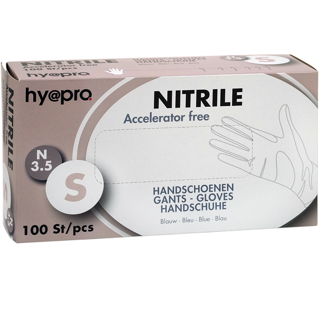 Hy@pro N3.5 nitril handschoenen, S, blauw (100)