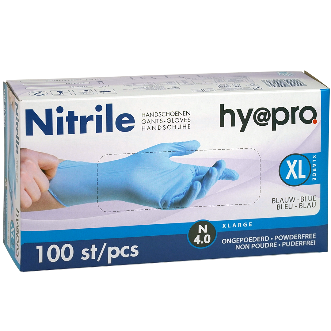 Hy@pro N4.0 nitril handschoenen, XL, blauw (100)
