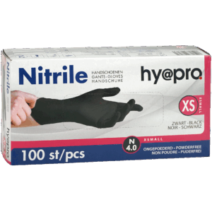 hy@pro-N40-nitril-handschoenen-XS-zwart-100-